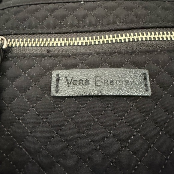 Vera Bradley Original Black Microfiber Quilted Tote Bag - Picture 3 of 7